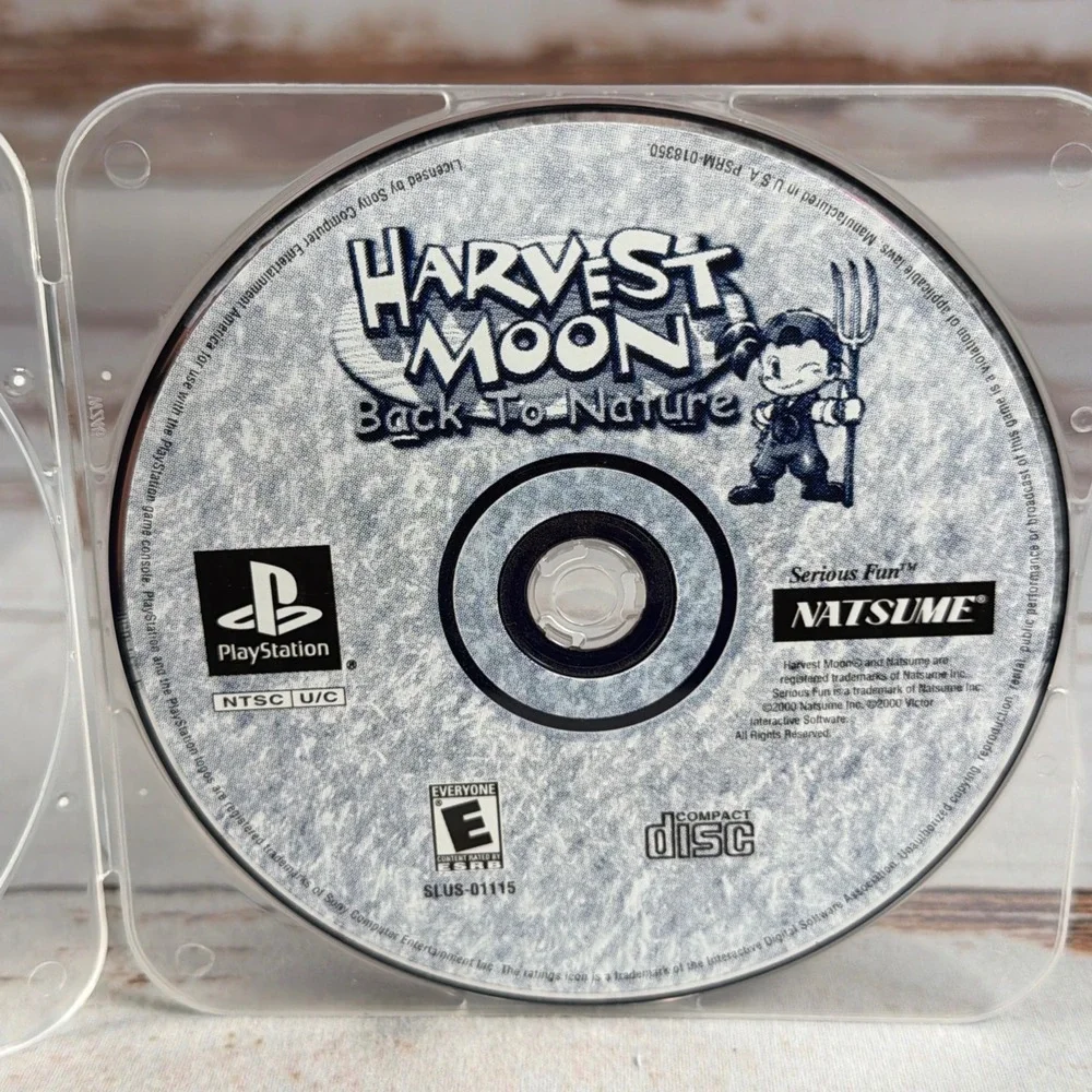 Harvest Moon Back To Nature Sony PlayStation 1 PS1 2000 Natsume SLUS-01115 Disc
